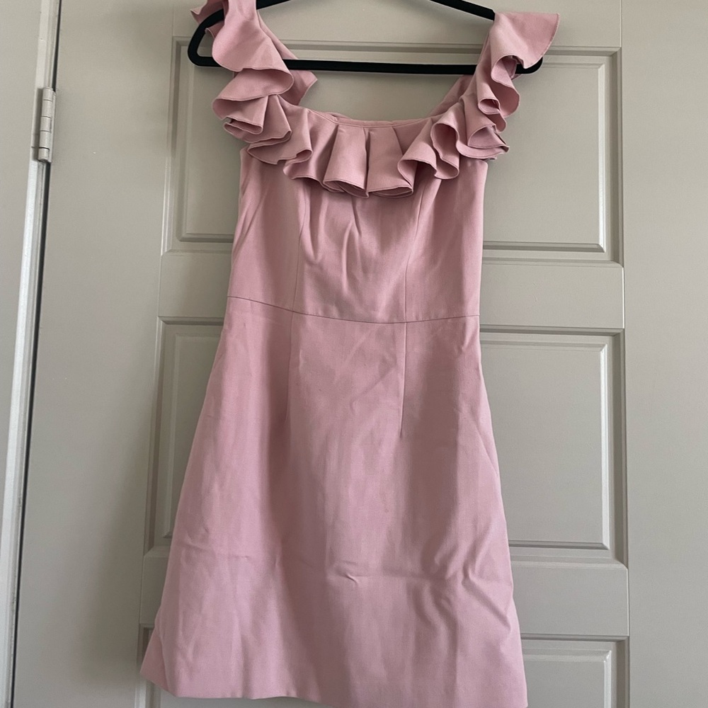 Pink off the shoulder French connection short dress